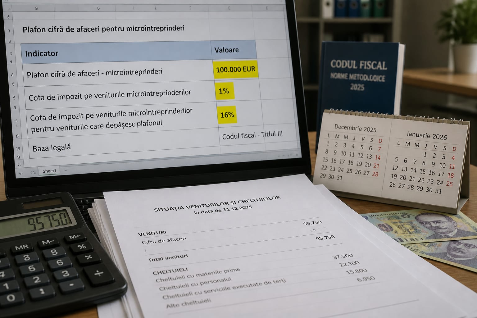 Regimul micro din 2026: plafon de 100.000 de euro și condiții stricte pentru firme