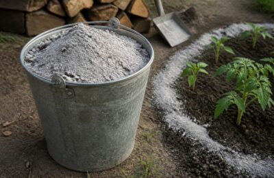 Utilizarea corectă a cenușii de lemn în grădină: doze, pH și culturi compatibile