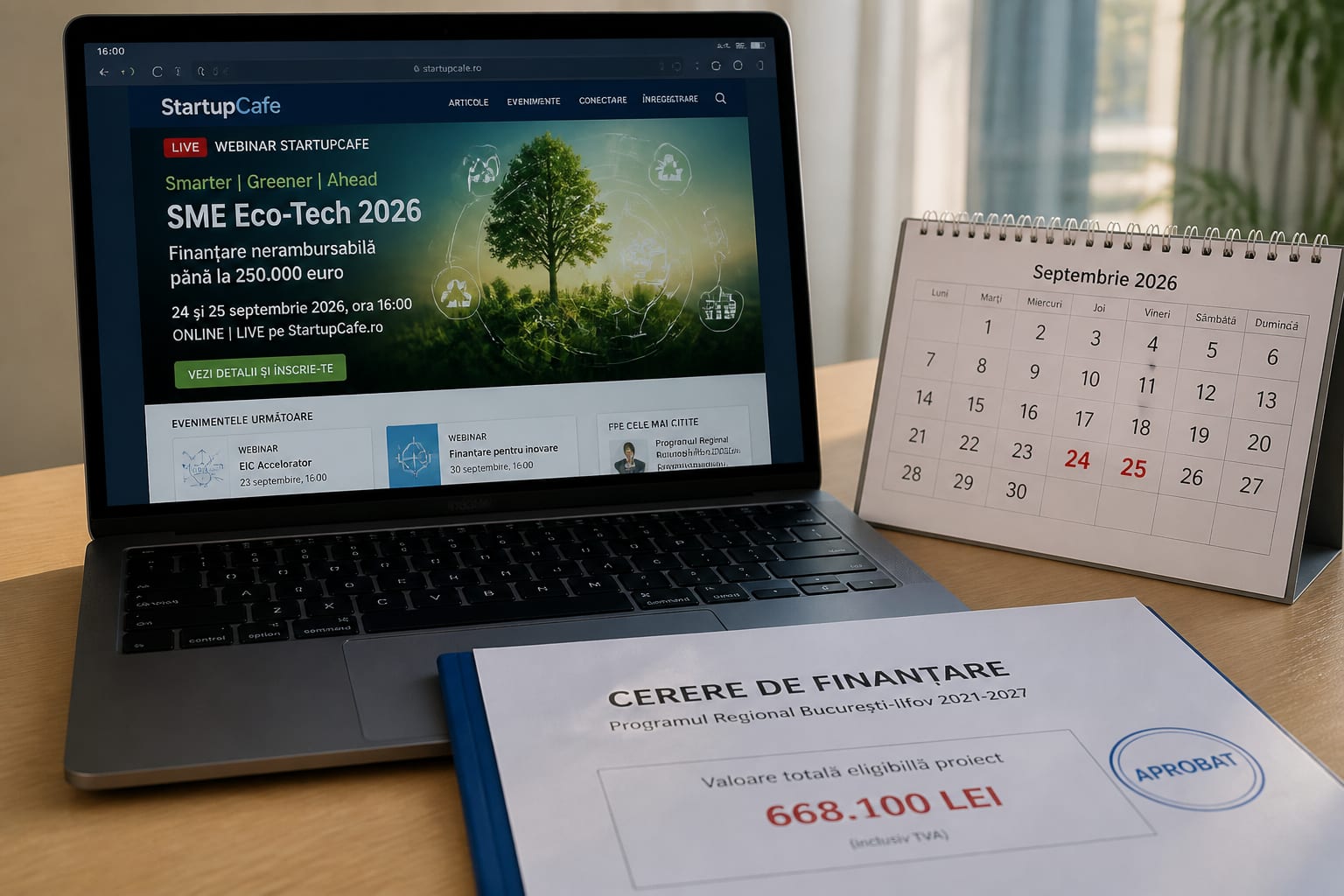 Finanțări de minimum 668.100 lei pentru PFA și microîntreprinderi prin programul SME Eco-Tech 2026