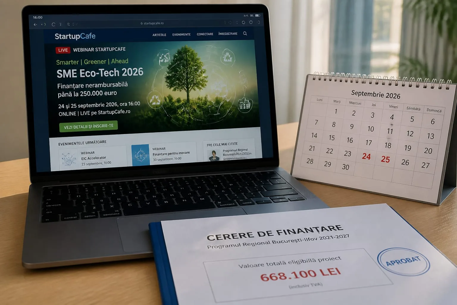 Finanțări de minimum 668.100 lei pentru PFA și microîntreprinderi prin programul SME Eco-Tech 2026