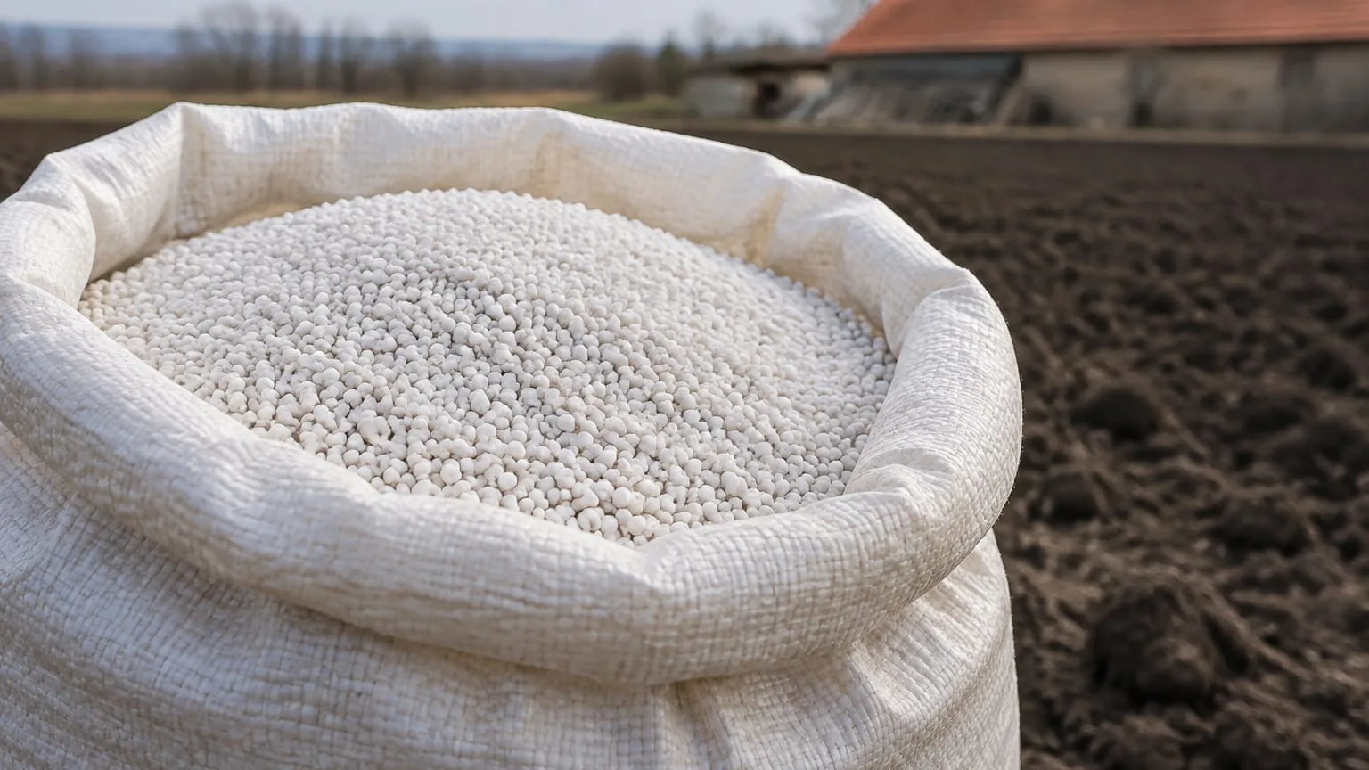 Sac cu îngrășăminte minerale granulate