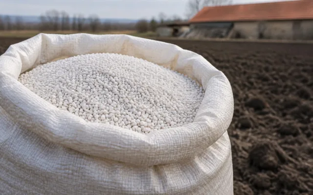 Sac cu îngrășăminte minerale granulate