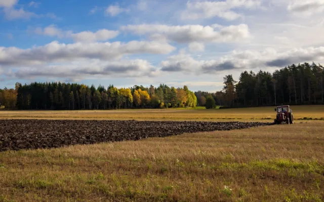 Lucrări agricole de toamnă pe câmp