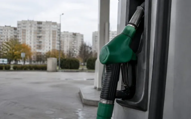 Pompă de alimentare cu benzină într-o stație de carburanți