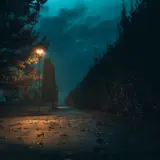 Noapte răcoroasă de toamnă în cartier