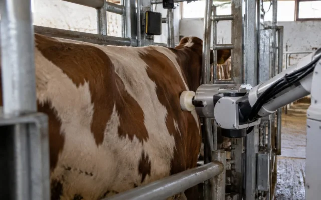 Robotul administrând vaccin fără ac