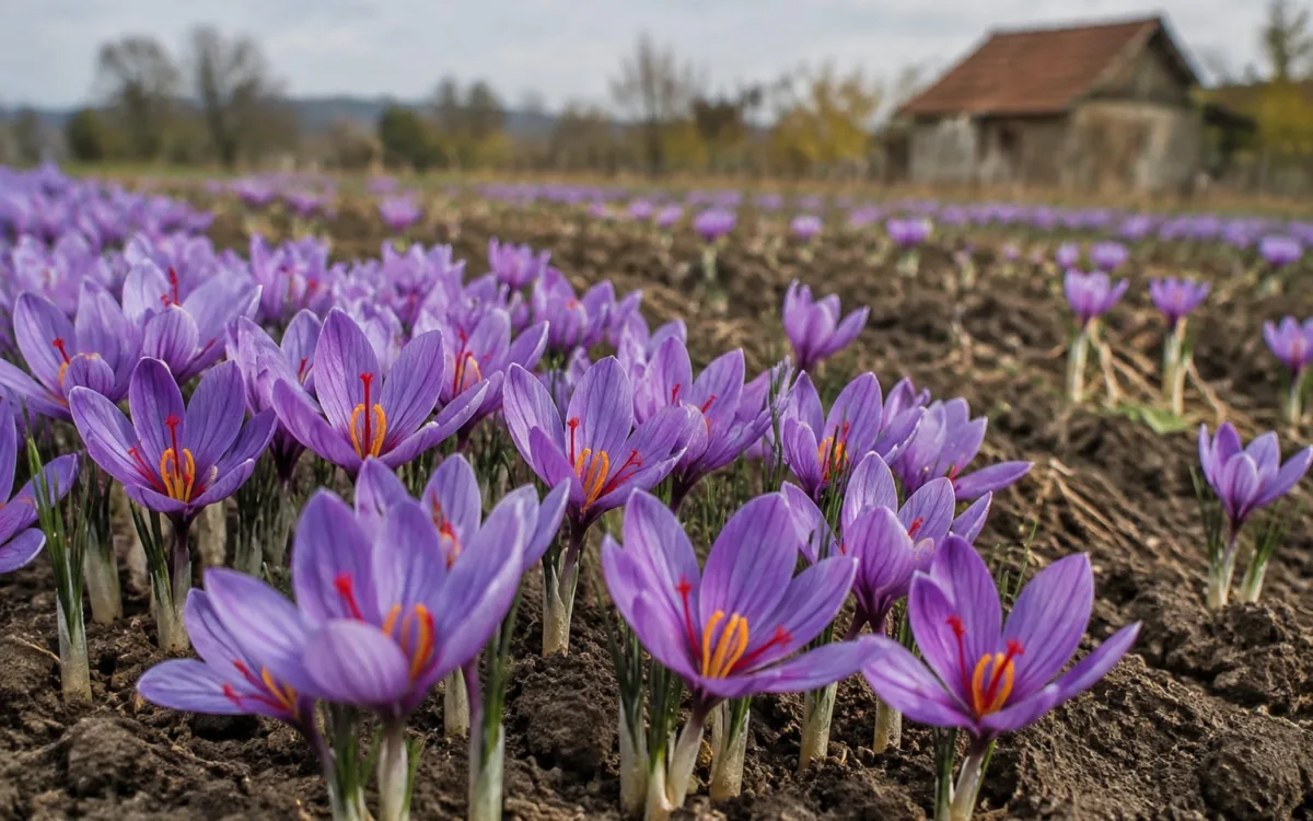 Cultură de șofran din Bihor